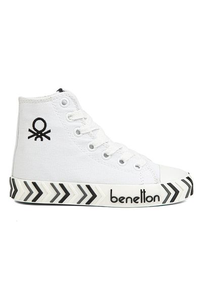 Benetton ®| Bn-90636-white Black - Children's Sneakers