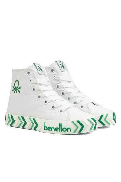 Benetton ® |   Bn-90636- Alb Verde - Pantofi sport pentru copii