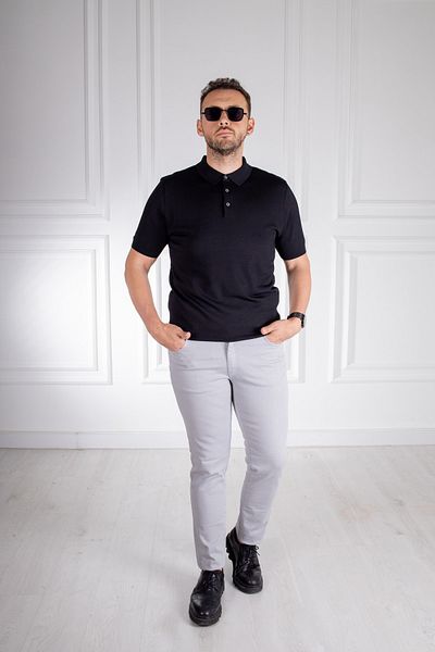 Sarar Interviu Sarar Roys Pantaloni din bumbac gri deschis