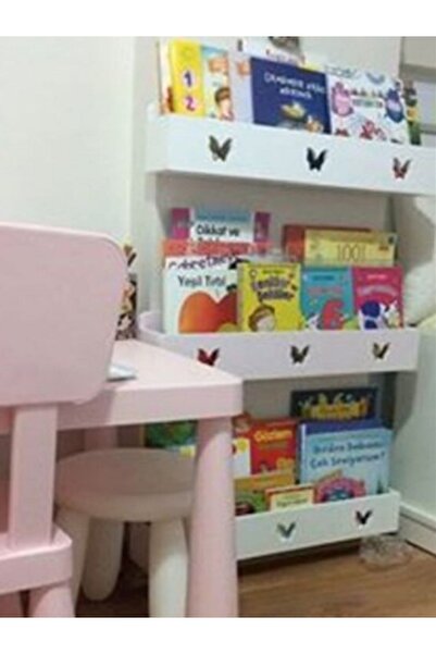 hommy Kelebekli Lana Çocuk Odası Montessori Rafı