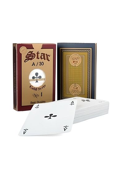 MSMETICARET Star Gold Playing Card Biric Playing Card 2 Decks + Puzzle (100 Sheets)