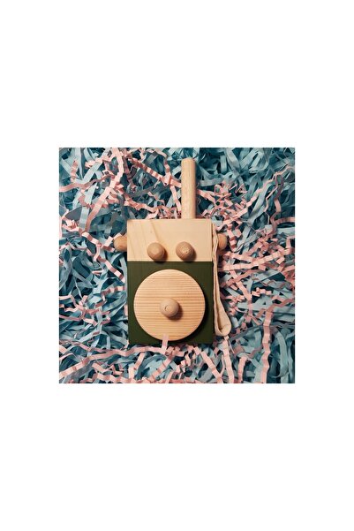 aswood لعبة خشبية مصنوعة يدويًا، جهاز اتصال لاسلكي للأطفال