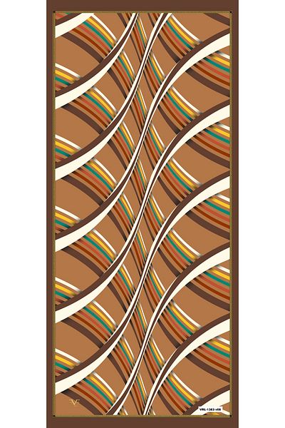 19V69 ITALIA Geometric Pattern Lino Series with Shawl Hanger and Gift Set 90x200 Cm