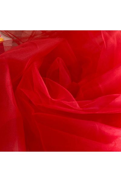 Akteks Crystal Tulle Red (3 Meters Width)