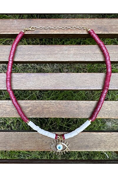 wanwa aksesuar Evil Eye Charm Fimo Necklace