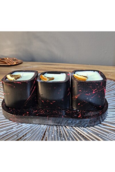 3'lü kokulu mum set