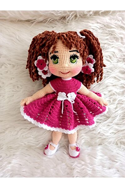 OYUNCAKPARK Pembe Ceylin Bebek Amigurumi Organik Oyuncak