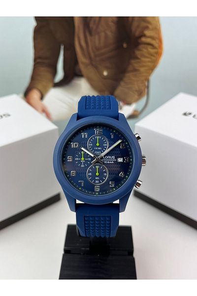 Lorus Sports Men's Wristwatch with Silicone Cord 10 ATM Waterproof