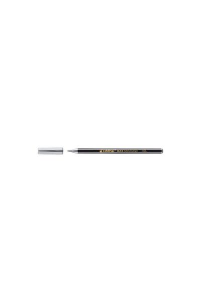 Edding 1340 Metallic Black Notebook Pen with Brush Tip 1 Piece - Silver