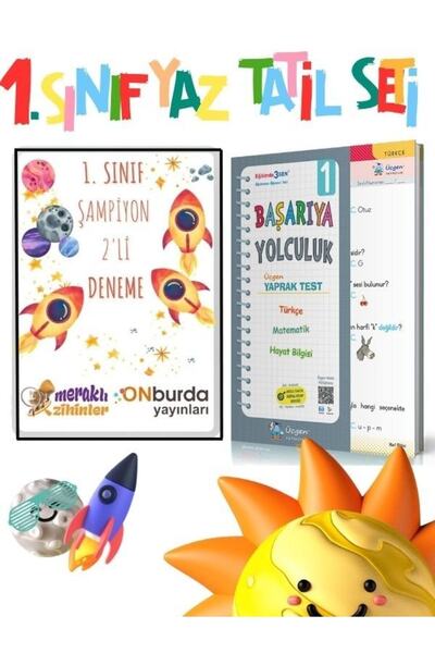 Üçgen Yayıncılık 1.sınıf Tüm Dersler Yaprak Test + Şampiyon Deneme Seti 2li D...
