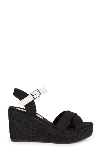 Elile Shoes Yüksek Kalite Doğal Keten Topuklu Kadın Sandalet 33-34-35-41-42-4...