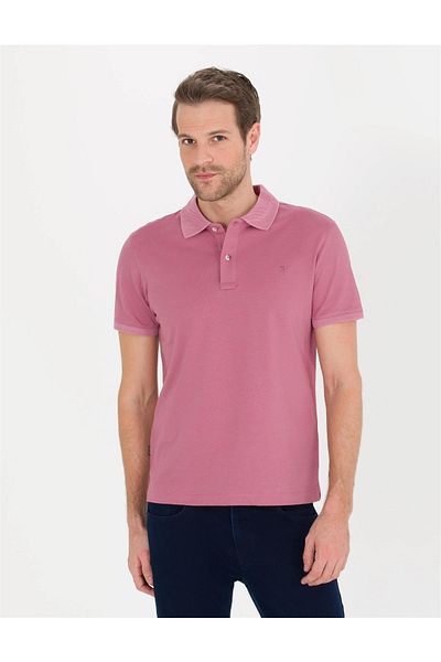 Pierre Cardin Μπλουζάκι Polo Neck Dusty Rose Slim Fit