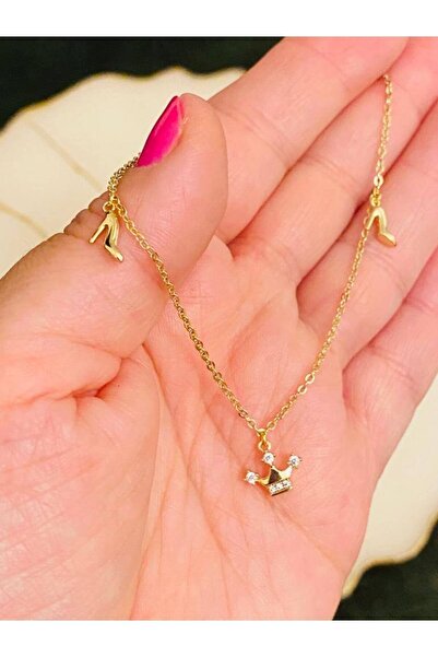 Genel Markalar Topuklu Ayakkabı ve Taşlı Taç Figürlü Özel Seri Halhal