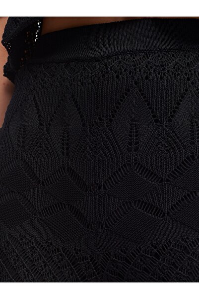 Dilvin 70157 Astarlı Triko Pantolon-Siyah