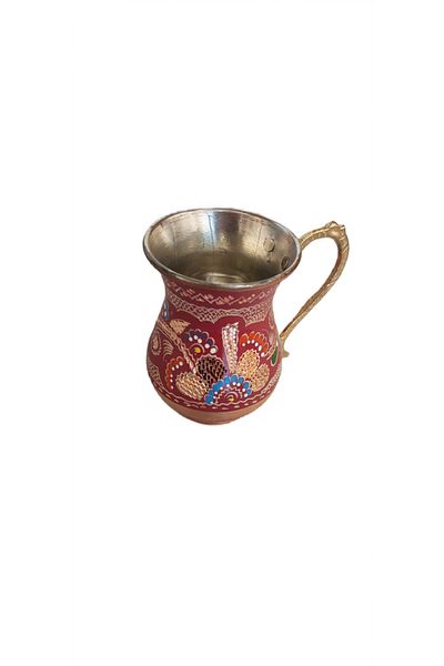 Bakır Center Copper Hand Embroidered Purple Color Cup