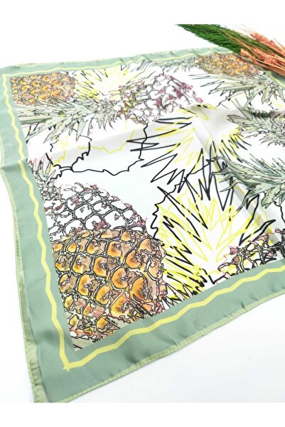 Fular Marketi Σατέν μπαντάνα με σχέδιο ανανά