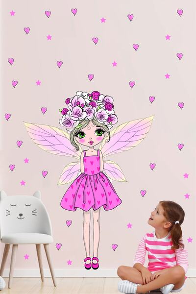 efekt reklam Cute Fairy of Fortune Παιδικό Βρεφικό Δωμάτιο Αυτοκόλλητο Αυτοκόλλητο Ταπετσαρίας Διακόσμησης Αυτοκόλλητο Ταπετσαρίας