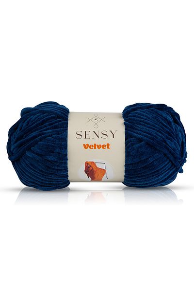 SENSY Premium Velvet Velvet Yarn Hand Knitting Yarn Blanket Yarn Sweater Yarn Baby Blanket Yarn Navy Blue