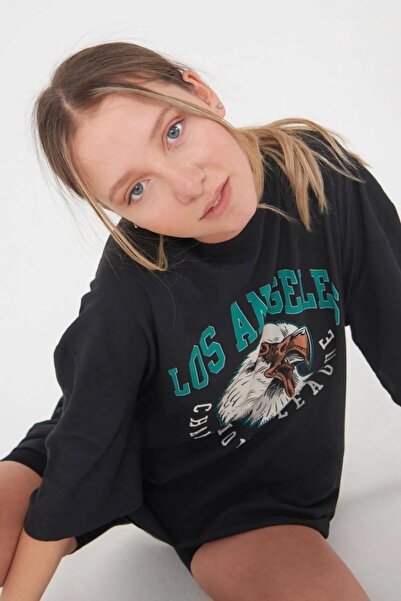 Machetta Μπλουζάκι Unisex Oversize με στάμπα LA Eagle