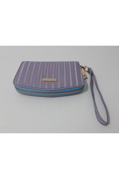 renkli çiçekler Women's Wallet Useful Purple Color Women's Wallet