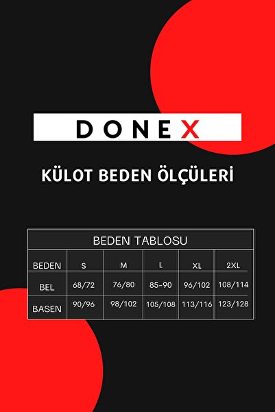 Özlem & Donex 0037 Kadın Dantelli Yüksek Bel Külot