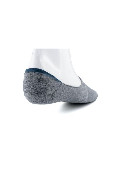 FORMO 6-Piece Women's Gray Bamboo Seamless Silicone Non-Slip Heel High Quality Invisible Ballerina Socks