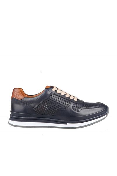 MARCOMEN Ανδρικά παπούτσια casual 17397 από γνήσιο δέρμα Navy Blue