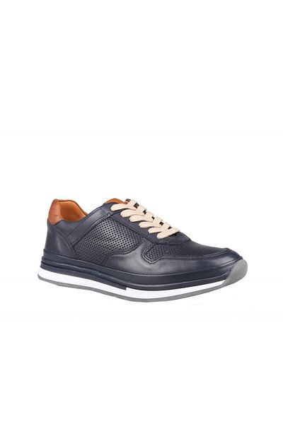 MARCOMEN Ανδρικά παπούτσια casual 17397 από γνήσιο δέρμα Navy Blue
