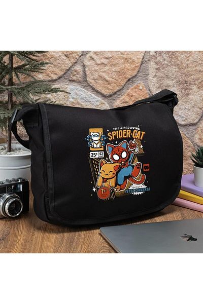 Gofeel Daylight Spider-Cat Printed Unisex Messenger Bag