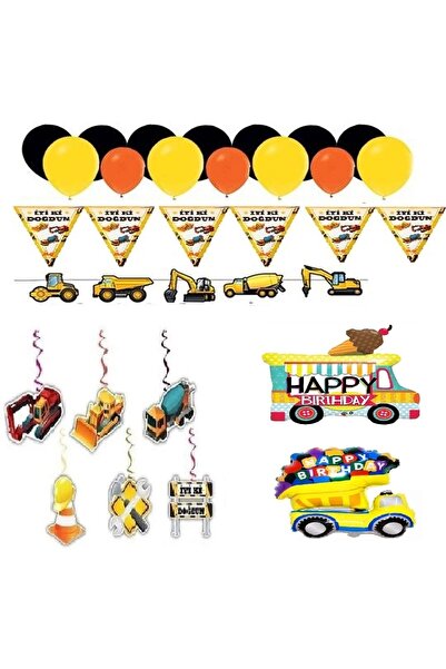 DÜVENCİ TİCARET Στολίδια γενεθλίων συμβατά με το θέμα της κατασκευής από το Ç...