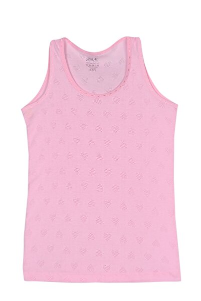 BSM Girl's 3-Piece Jacquard Patterned 100% Cotton Tank Top