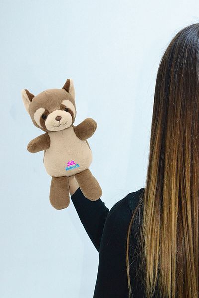 hediyecik 30 Cm Plush Raccoon Hand Puppet
