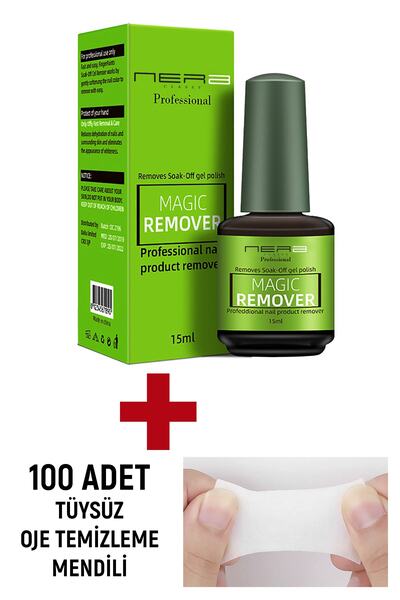 Nera Classy Soak 15ml Kalıcı Oje Ve Jel Cıkartıcı Ve 100lü Tek Kullanımlık Me...