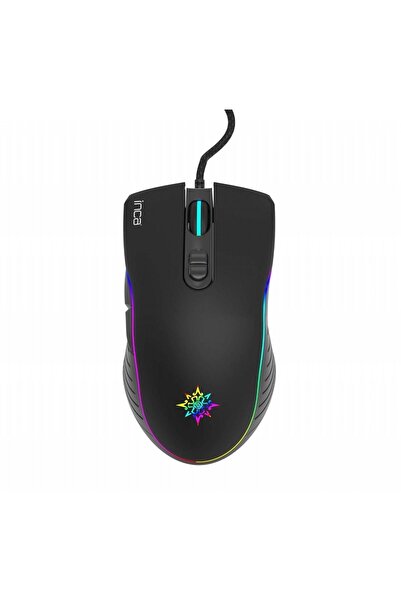 Inca Wireless Gaming Mouse 4800DPI 7 Tuş Siyah IMG-GT15