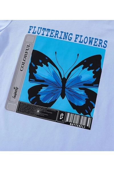 Machetta Tricou pentru copii oversize cu imprimeu cu flori cu flori