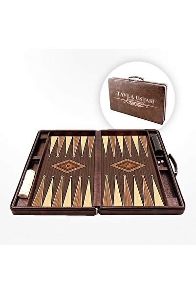 Bk Gift Kişiye Özel Deri Çantalı Tavla Takımı