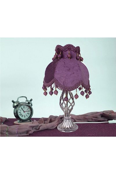 Dekovien Purple Velvet Covered Pendant Lampshade