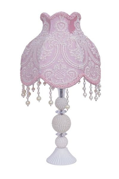 Dekovien Powder Colored French Lace Lampshade - Classic Model