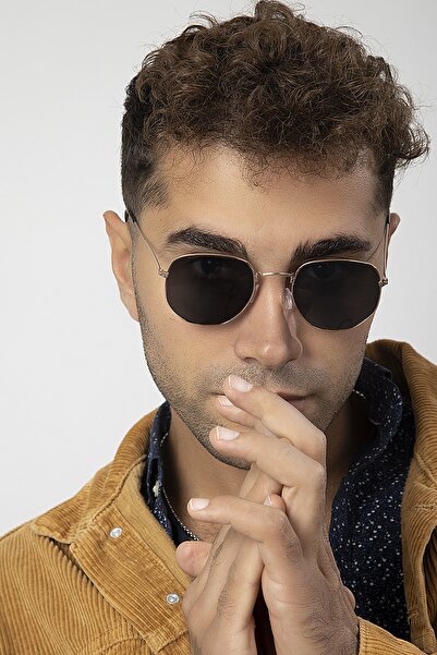 Polo55 Ötszögletű modell fém keretes férfi napszemüveg