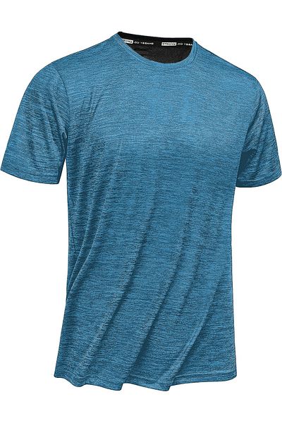 GHASSY CO. Tricou pentru bărbați, care absoarbe umezeala, activ Uv Fitness, alergare, performanță, în aer liber