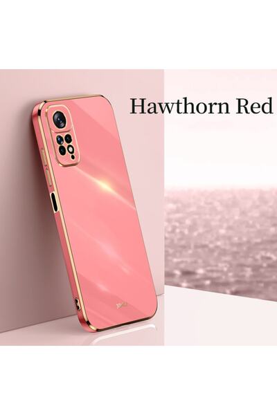 m.tk moveteck حافظة هاتف Xiaomi Redmi Note 11 Pro & 12 Pro 4G مع حماية للكاميرا وغطاء سيليكون ناعم بحافة ذهبية لامعة