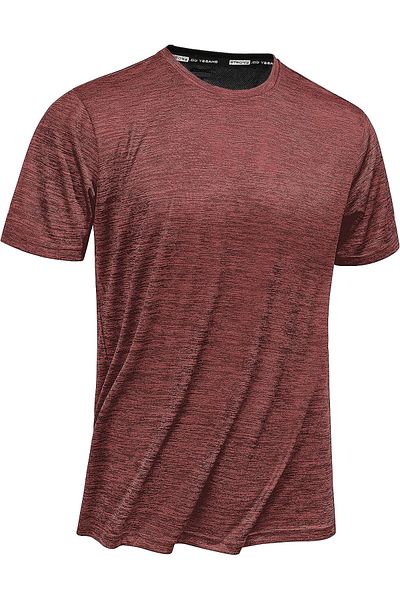 GHASSY CO. Tricou pentru alergare pentru bărbați, care absoarbe umiditatea, UV, fitness, jogging, performanță, în aer liber