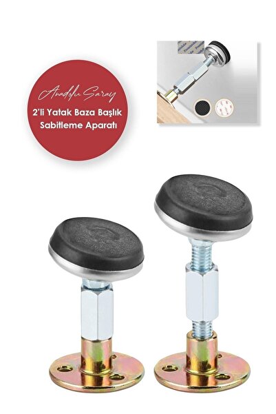Genel Markalar 2 Adet Yatak Baza Başlık Sabitleme Aparatı Ses Önleyici Eşya Sabitleme Aparatı | Sabitleyici 2'li