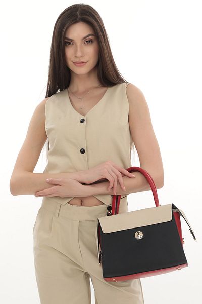 TH Women's Shoulder Bag Th-yk14302 Navy-cream-red