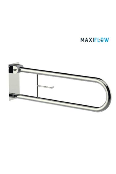 Maxiflow Paslanmaz Çelik Masfallı Wc Kağıtlıklı Engelli Tutunma Barı Çap 32