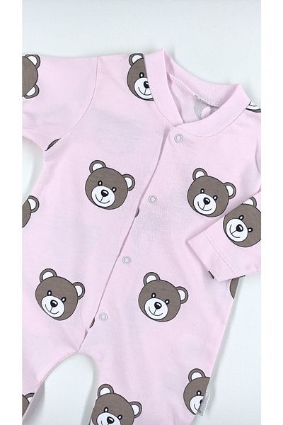 Nayinom Hobbe Baby Teddy Bear Jumpsuit 3-6-9 Months, Soft Texture