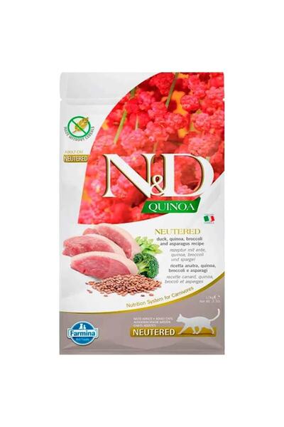 N&D Tahılsız Ördek, Brokoli & Kuşkonmaz Kısırlaştırılmış Yetişkin 1.5 Kg