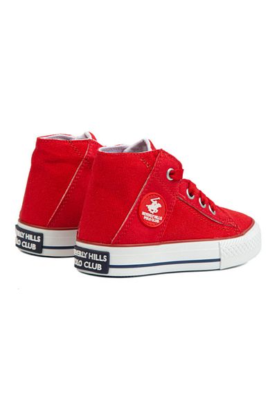 Beverly Hills Polo Club Shoes Sports Booties Faux Leather Red