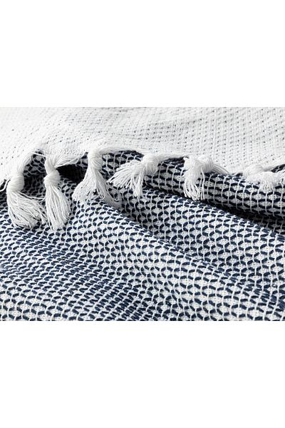 English Home Dothy Woven - Σετ Κάλυμμα Κρεβατιού Διπλό 240x260 cm Σκούρο Μπλε