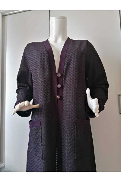 anne moda ankara Thin summer, large size, self-patterned long knitted cardigan/coat